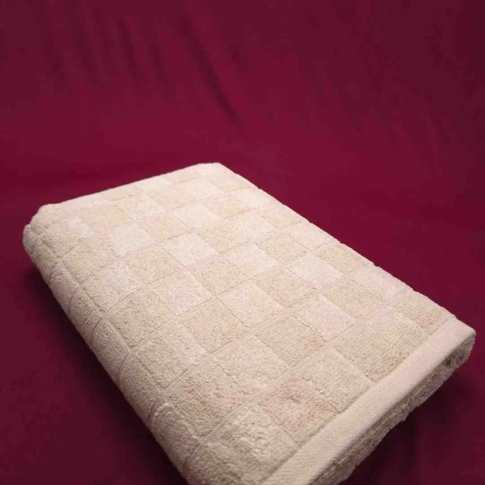 Checkered Charms - Premium Bath Towel (B Beige)