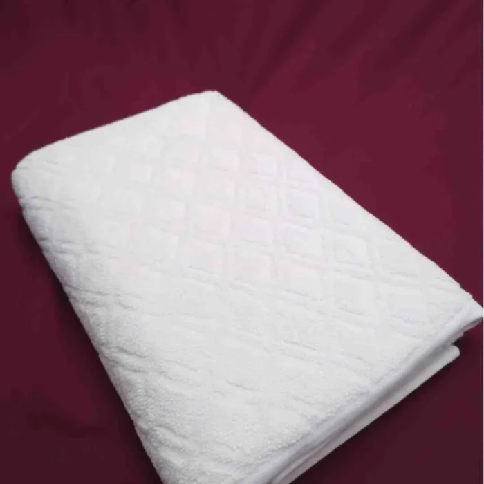 Diamond Delights - Premium Bath Towel (Pure White)