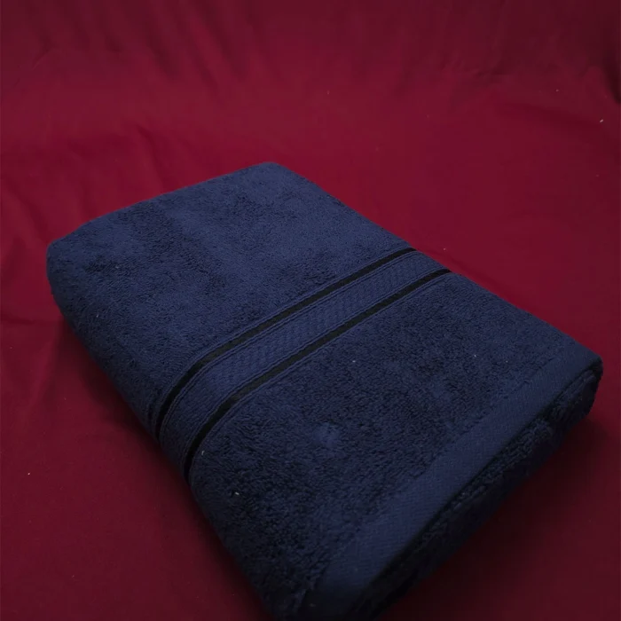 Lavish Essence Premium Cotton Bath Towel (Navy)