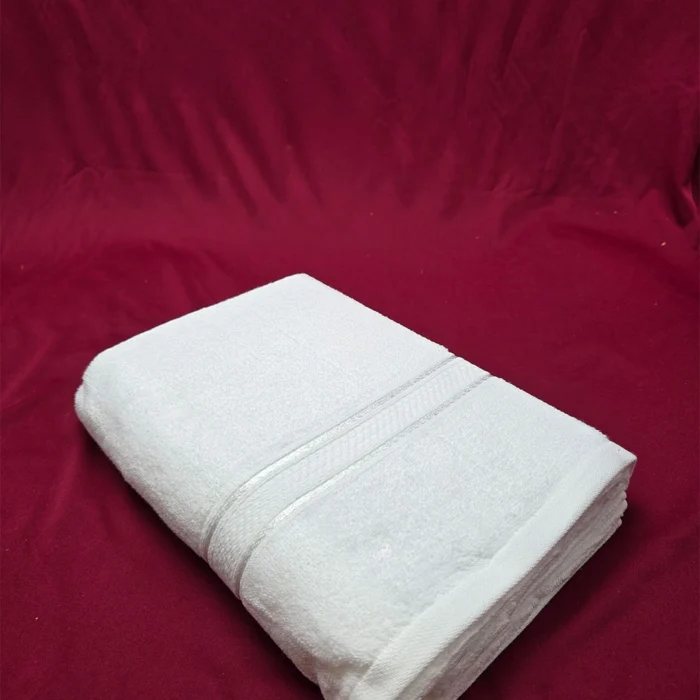 Lavish Essence Premium Cotton Bath Towel (White)