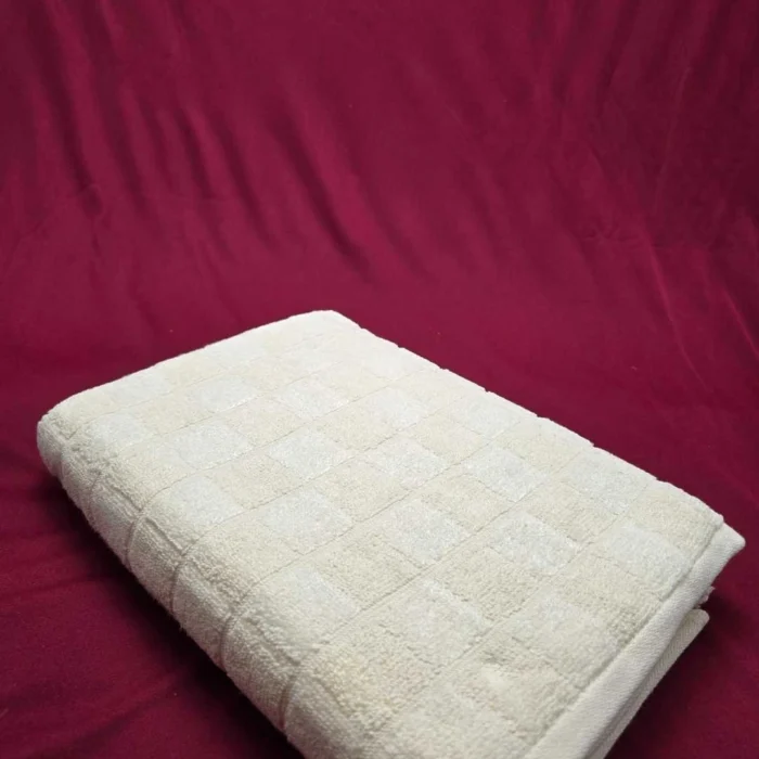 Checkered Charms - Premium Bath Towel (Ivory)