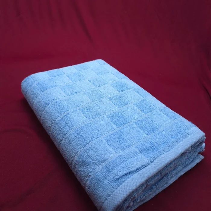 Checkered Charms - Premium Bath Towel (Lt Blue)