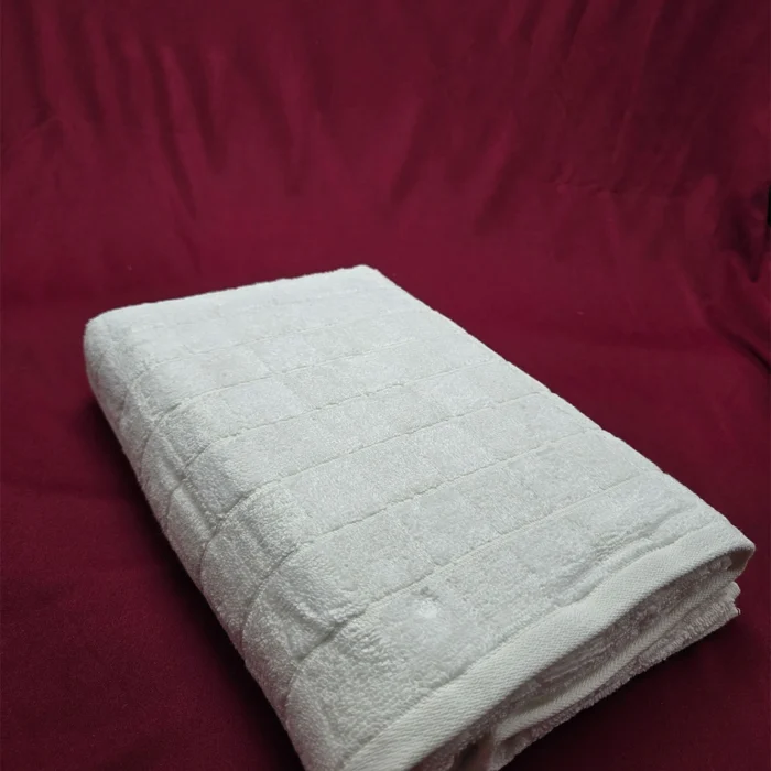 Checkered Charms - Premium Bath Towel (White)